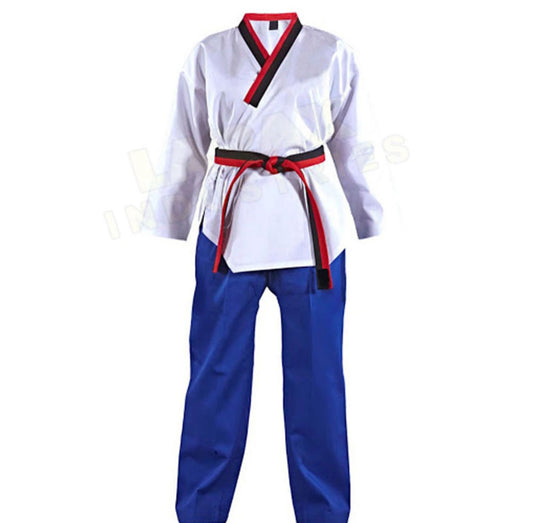 Tae Kwon Do Gi-Red/Black Lapels